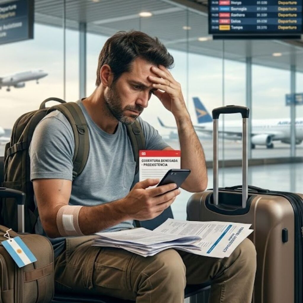 asistencia al viajero rechaza por preexistencia